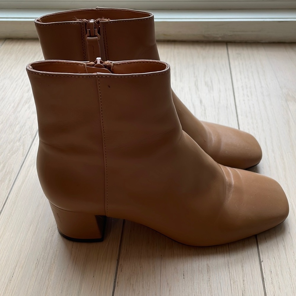 Oak + Fort | Camel Square Toe ankle boots | size US5
